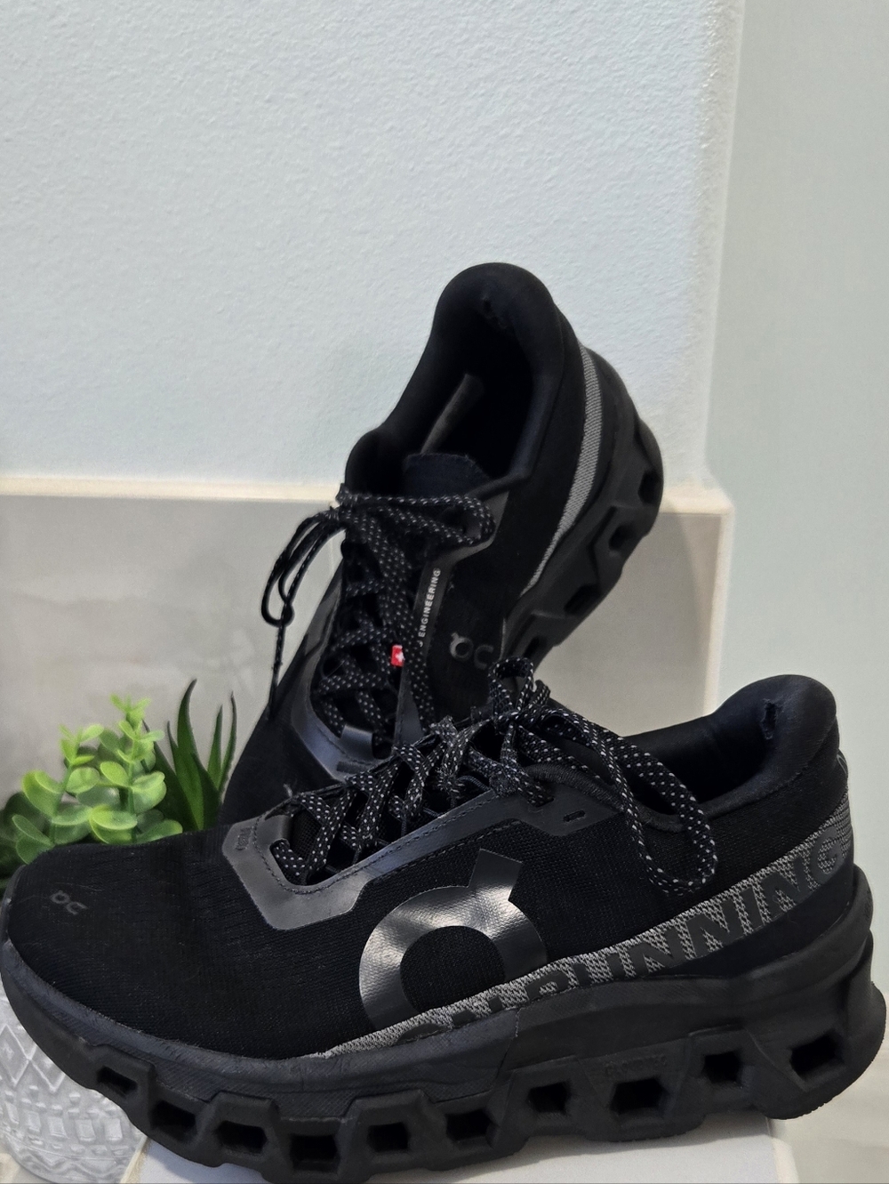 On Running Running Cloudmonster Womens Athletic Shoes - Black